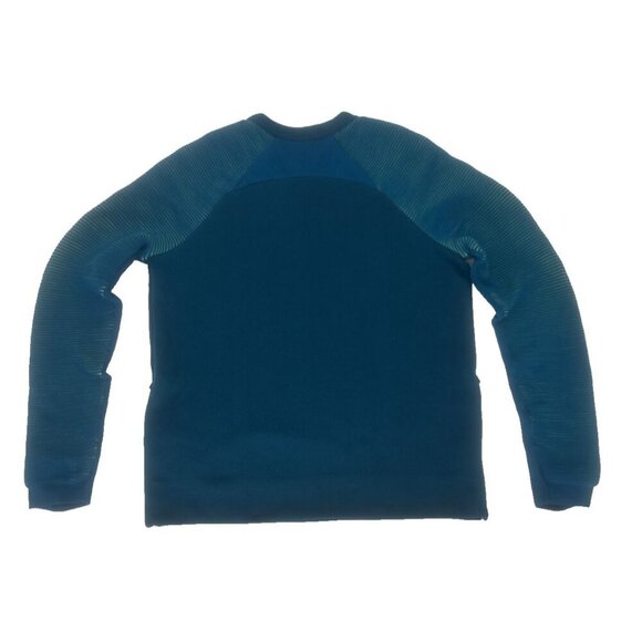 Nike Woman's S Sportswear Tech Fleece Crew 809537 301 Turquoise Volt Sweatshirt - Picture 3 of 10